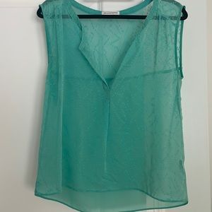 Women sheer green blouse Size Medium